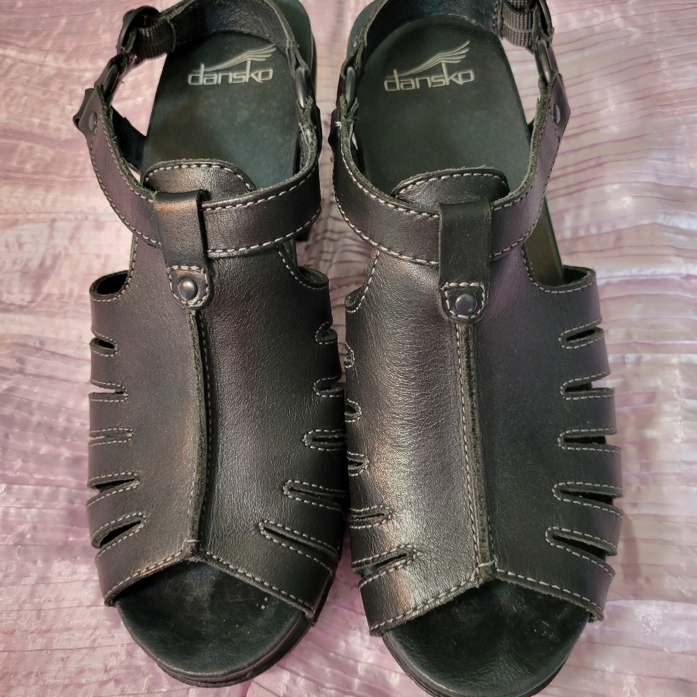 Dansko Black Sandals